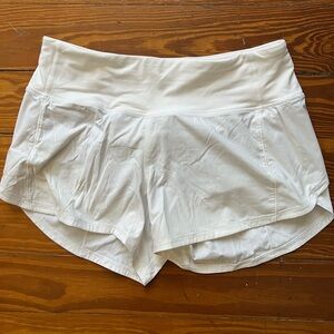 Lululemon Speed Up Short High Rise 4" Inseam, Lined Women's Size 4 in White